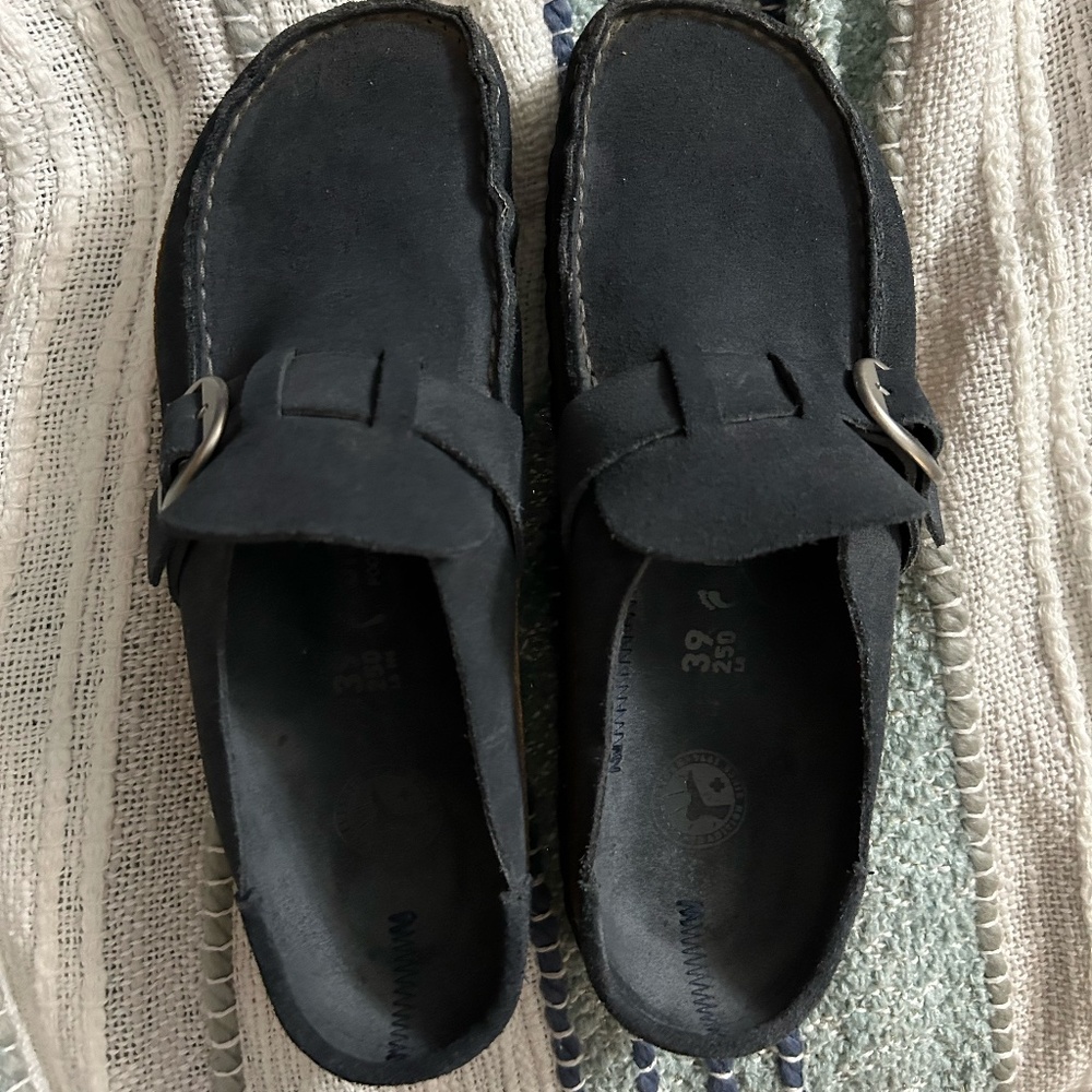 Birkenstock Blue Suede Clogs - Size 39 (9 Women's)